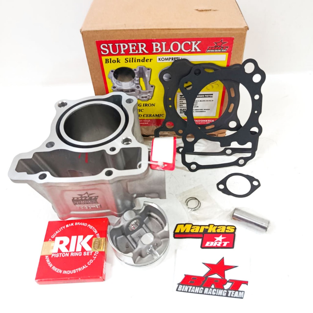 SILINDER BLOK BRT CAST SONIC CB 150 CBR 150R LED SUPRA GTR BOREUP 62 MM