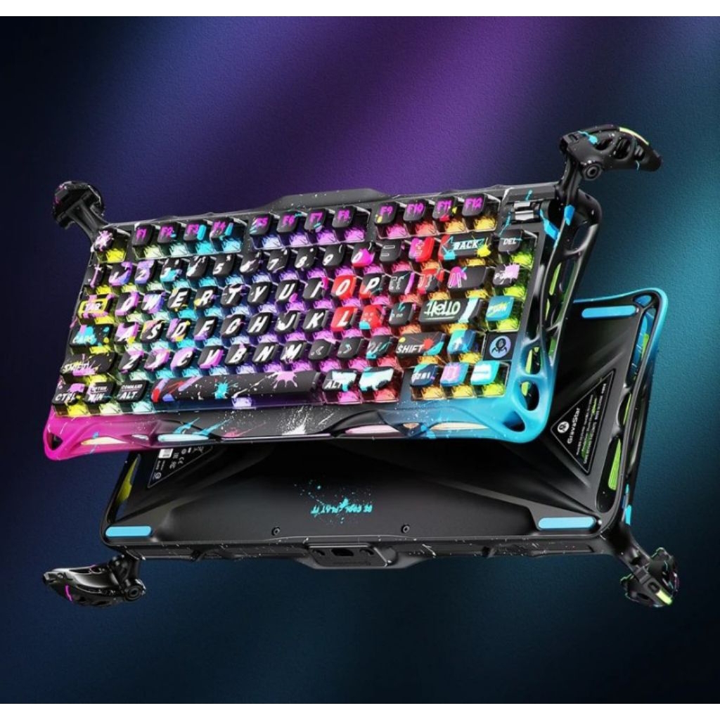 Gravastar Mercury V75 Pro Neon Graffiti Keyboard