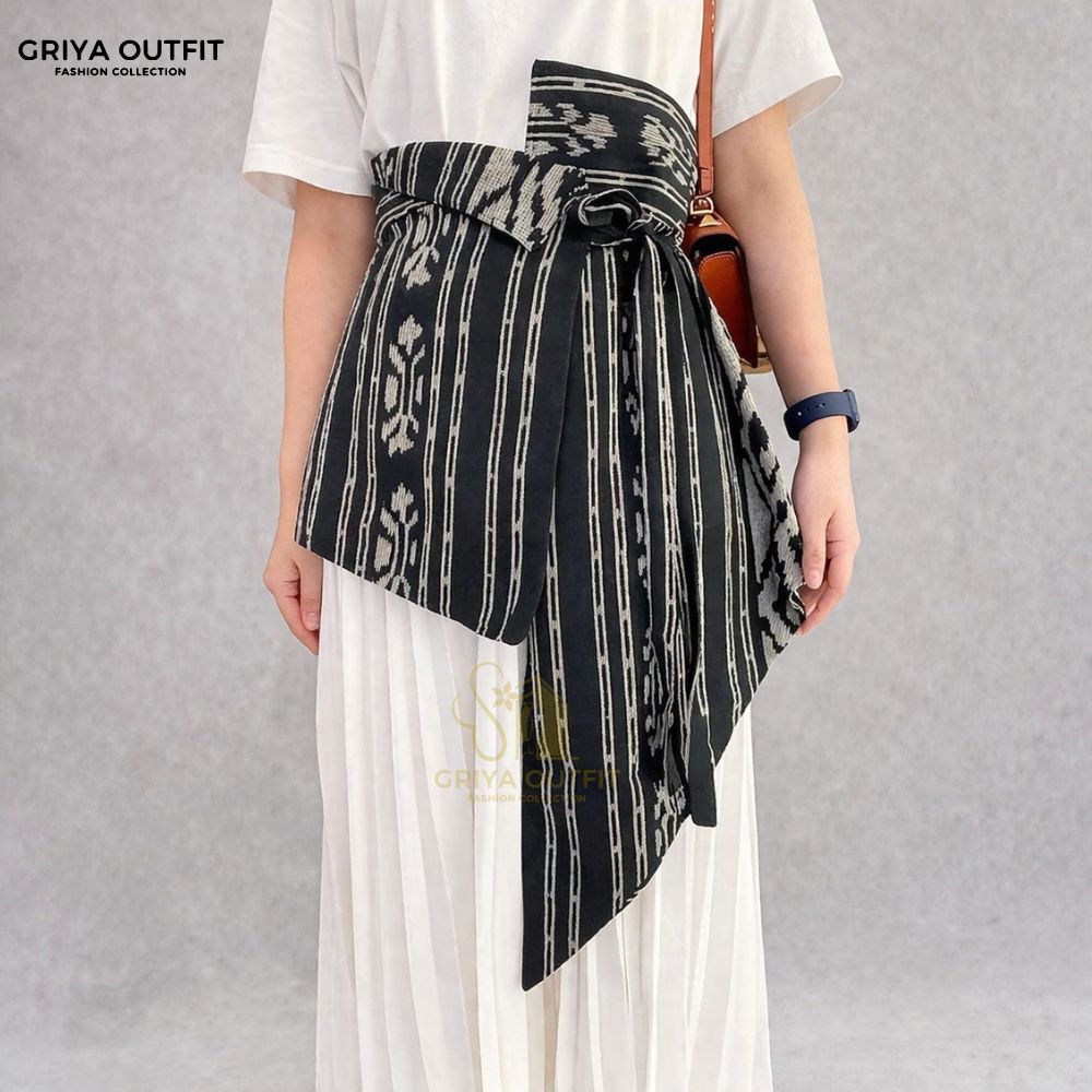 Obi Belt tenun Ikat Troso Grade A Original Etnik Pakaian Adat Wanita