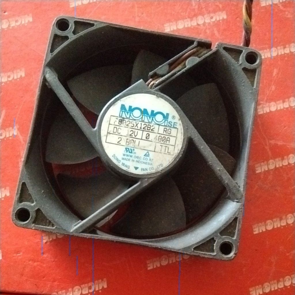 KIPAS 8X8 12V 0.46 0.48A tebal 2.5cm