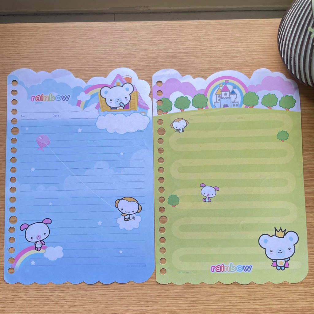 Set Isi Kertas Orji Binder Dream Card Loose Leaf Bukan Harvest Original Vintage Jadul Memo Notes Buk