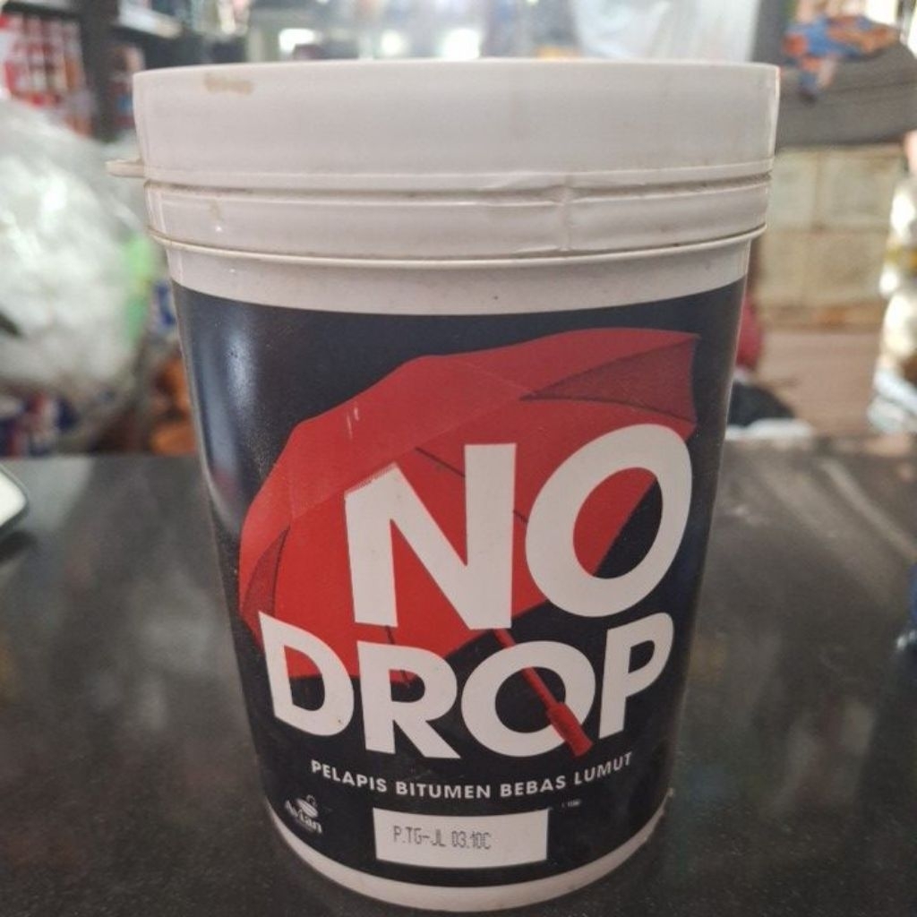 No Drop Bitumen 1 kg / Cat Pelapis Anti Bocor Tahan Air Tahan Cuaca Warna Hitam