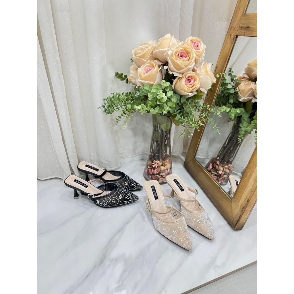 VINCENTT SEPATU PESTA WANITA HIGH HEELS 3CM GLITTER WEDDING