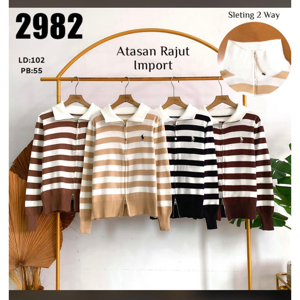 blouse salur rajut vns 2982