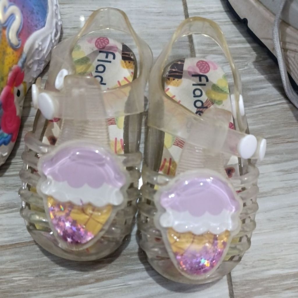 sepatu fladeo anak / sepatu kaca / sepatu bening anak