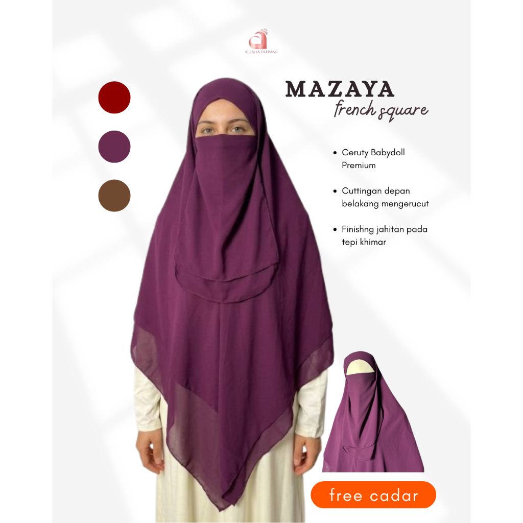 Khimar Ceruty Premium 2 Layer - Frenchsquare Adem & Nyaman