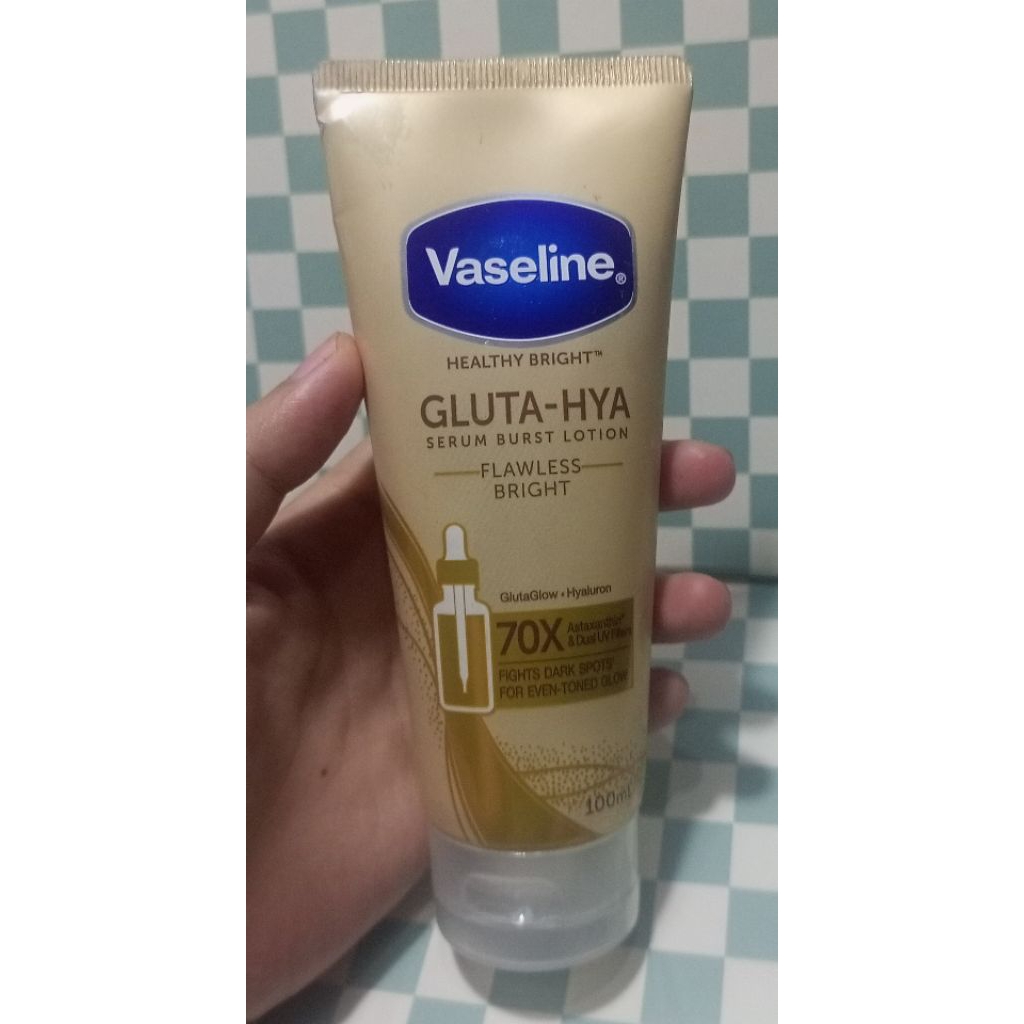 Vaseline Healthy Bright Gluta Hya Serum Burst 100ml Lotion Flawless Handbody Hand body Cream HB Prel