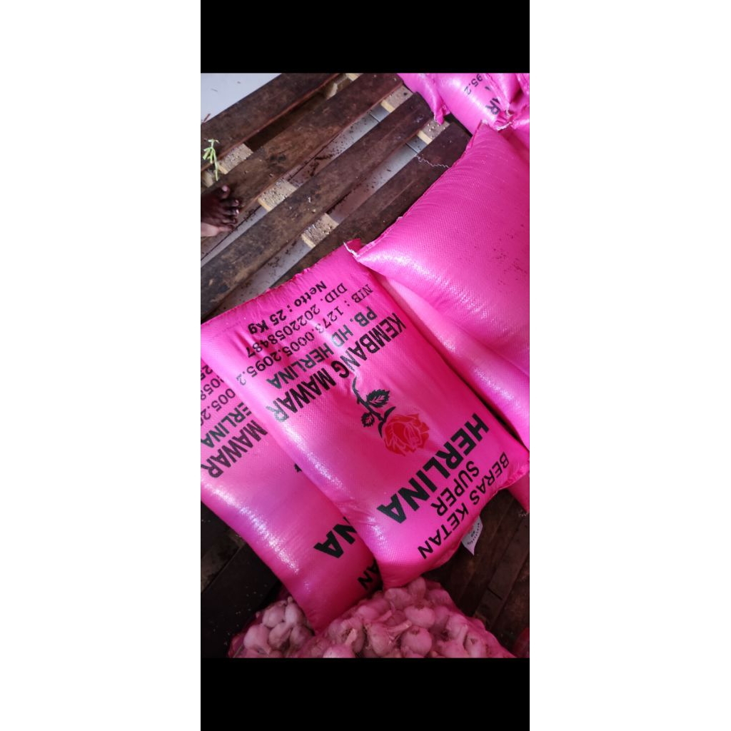 Beras Ketan Super 25kg HERLINA Asli | Pulen, Bersih, Wangi | Kembang Mawar Premium