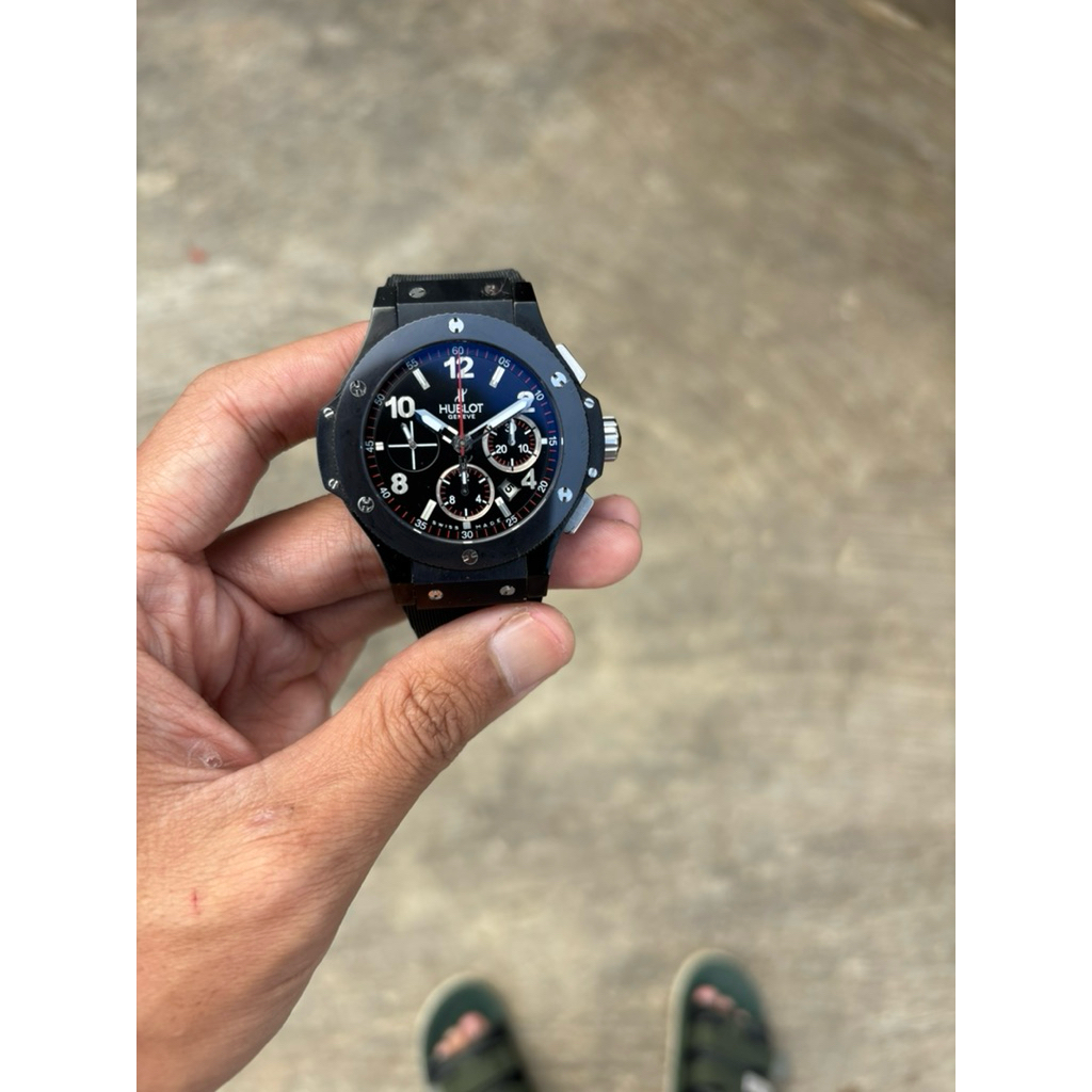 Jam Tangan pria Hublot big bang ceramic  mewah automatic