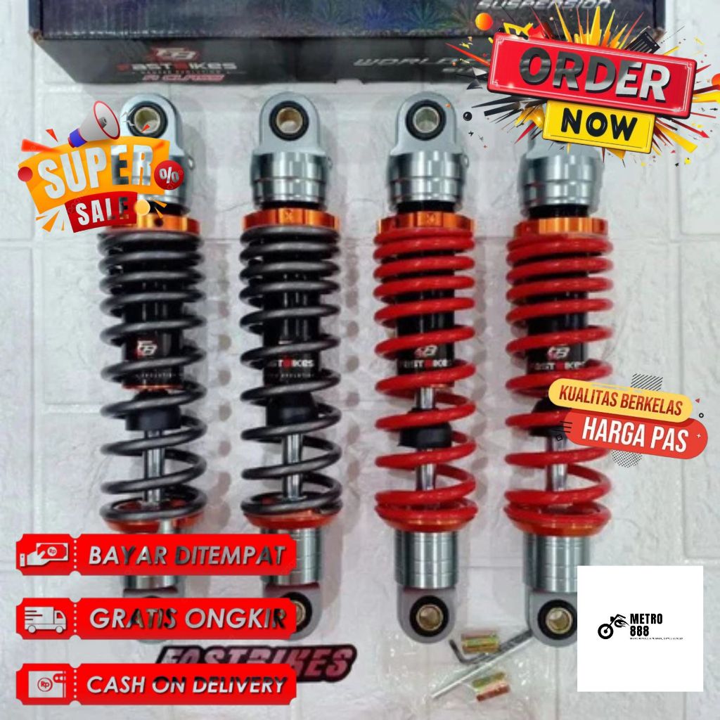 SHOCKBREAKER BELAKANG NON TABUNG FAST BIKES 95 MODEL KTC RAZOR UK 280MM 320MM 340MM UNIVERSAL SUPRA 