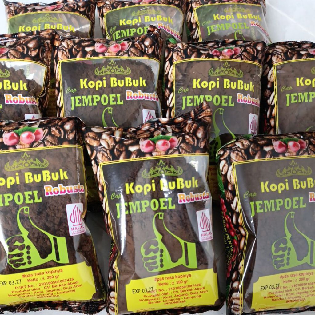 Kopi bubuk cap Jempol Robusta Lampung