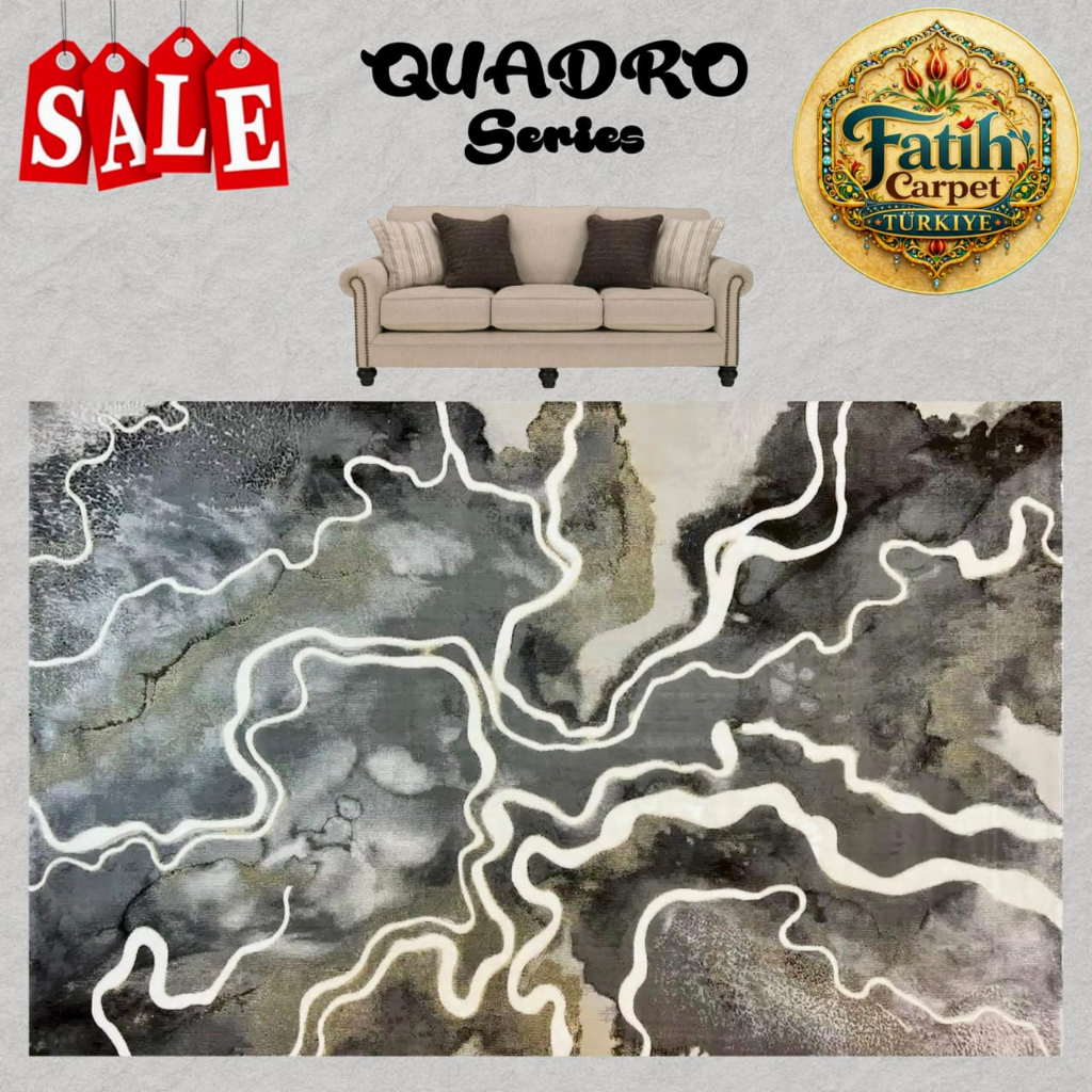 Karpet Minimalis Quadro Import Turki - C332A