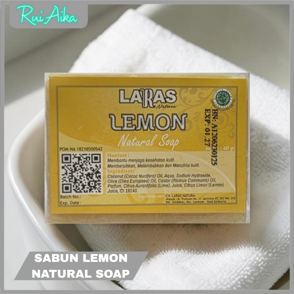 Sabun Lemon Herbal Original Mengatasi Gatal Jerawat dan Mencerahkan Kulit Dll