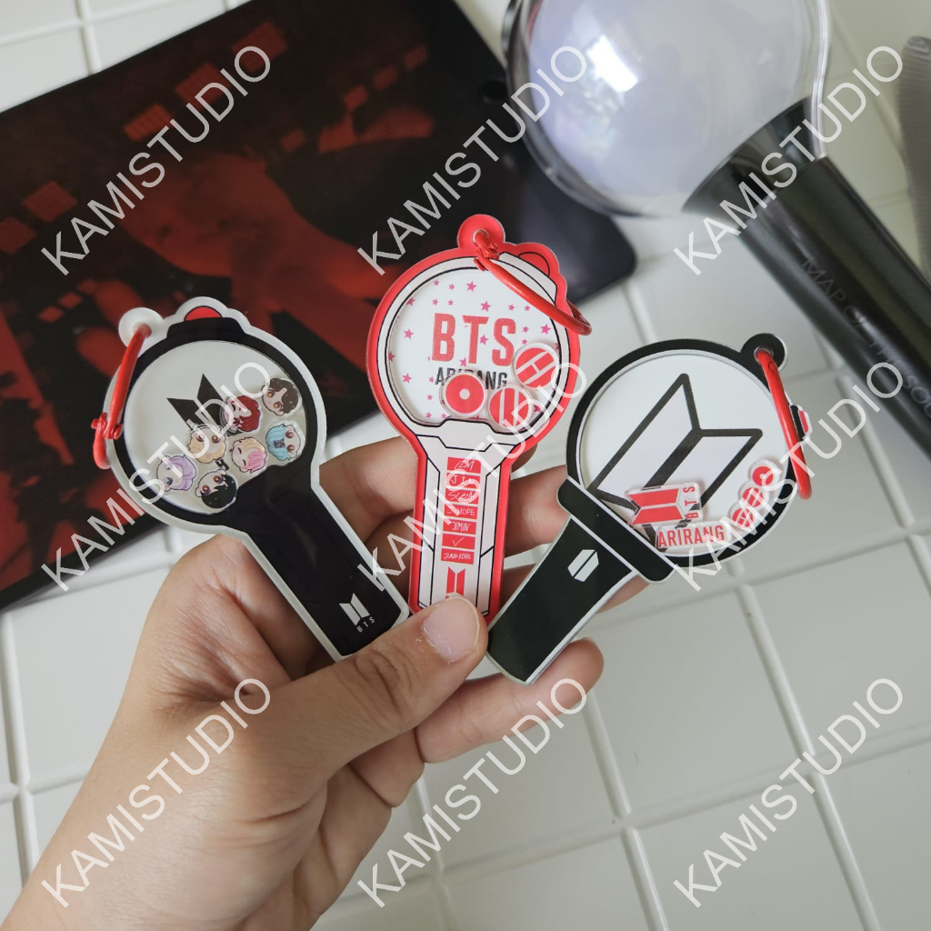 Keychain Shaker LIGHTSTICK BTS bts bangtan tinytan BTS ARIRANG COMEBACK ALBUM ARIRANG / Custom Nama 