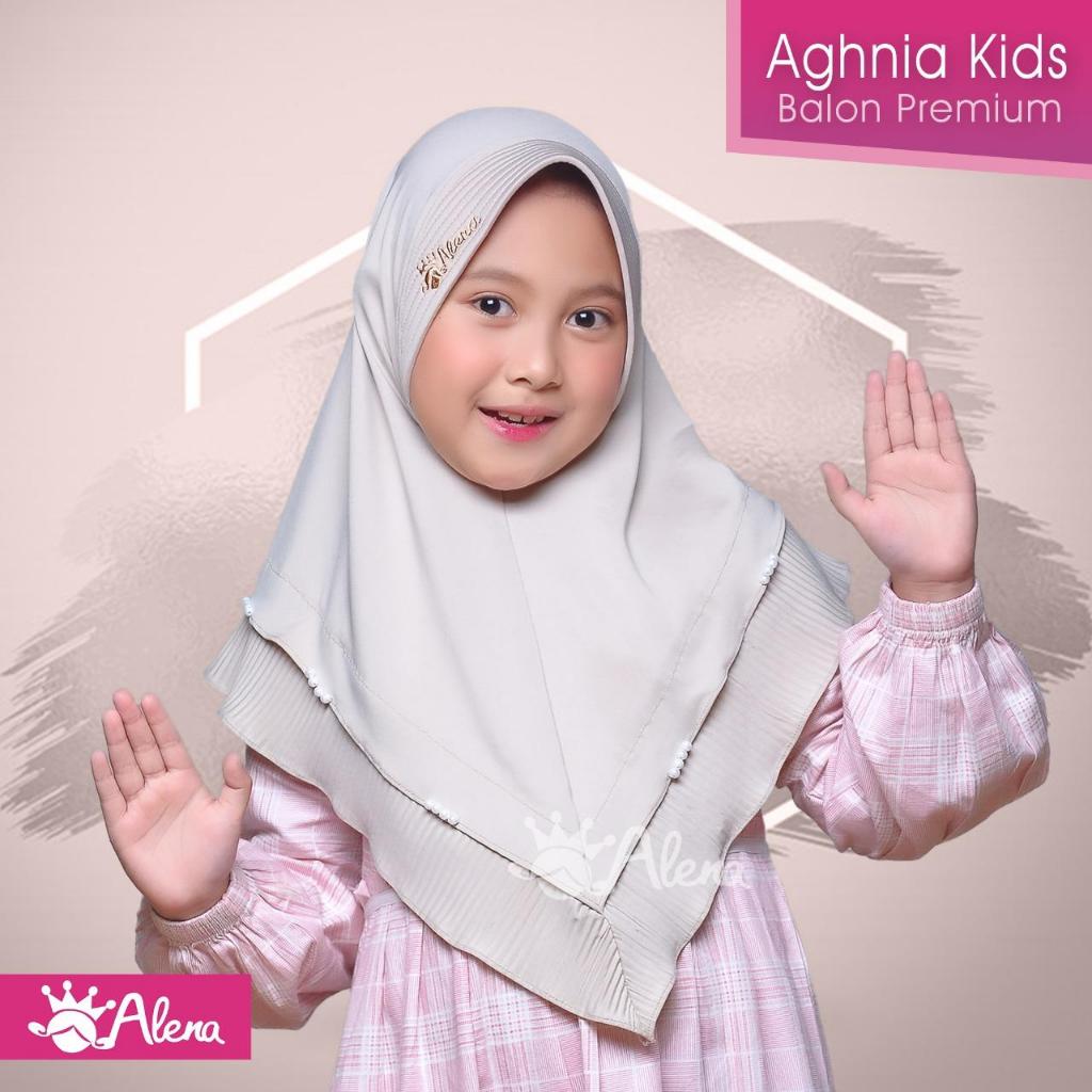 450 Jilbab Anak Aghnia Kids Ori Alena Hijab | Kerudung Instan Jersey Lembut 5-9 Tahun