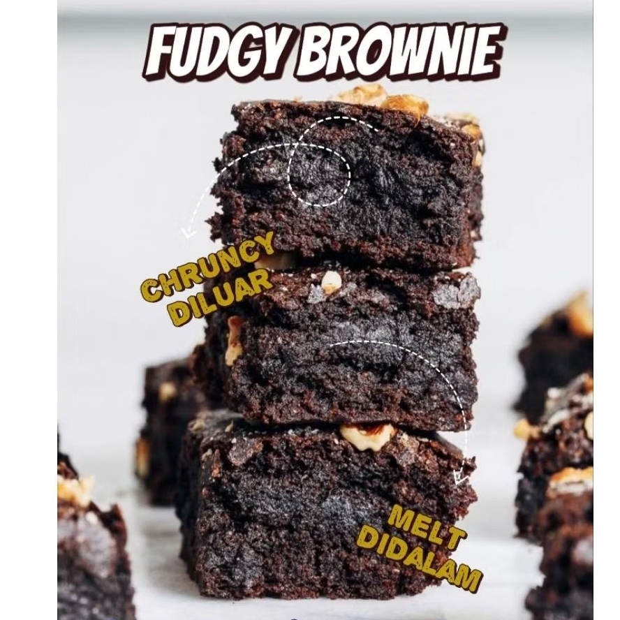 BROWNIES PANGGANG FUDGY BROWNIES BROWNIES COKLAT LUMER BROWNIES BEKASI