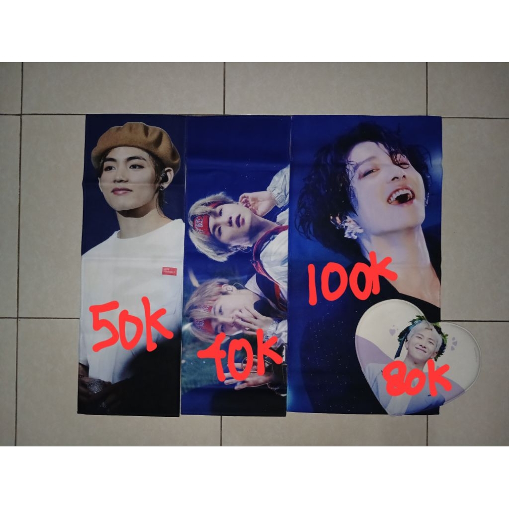 Fabric Slogan (Fansite/Non) BTS V Taehyung Suga Yoongi Jungkook RM Namjoon