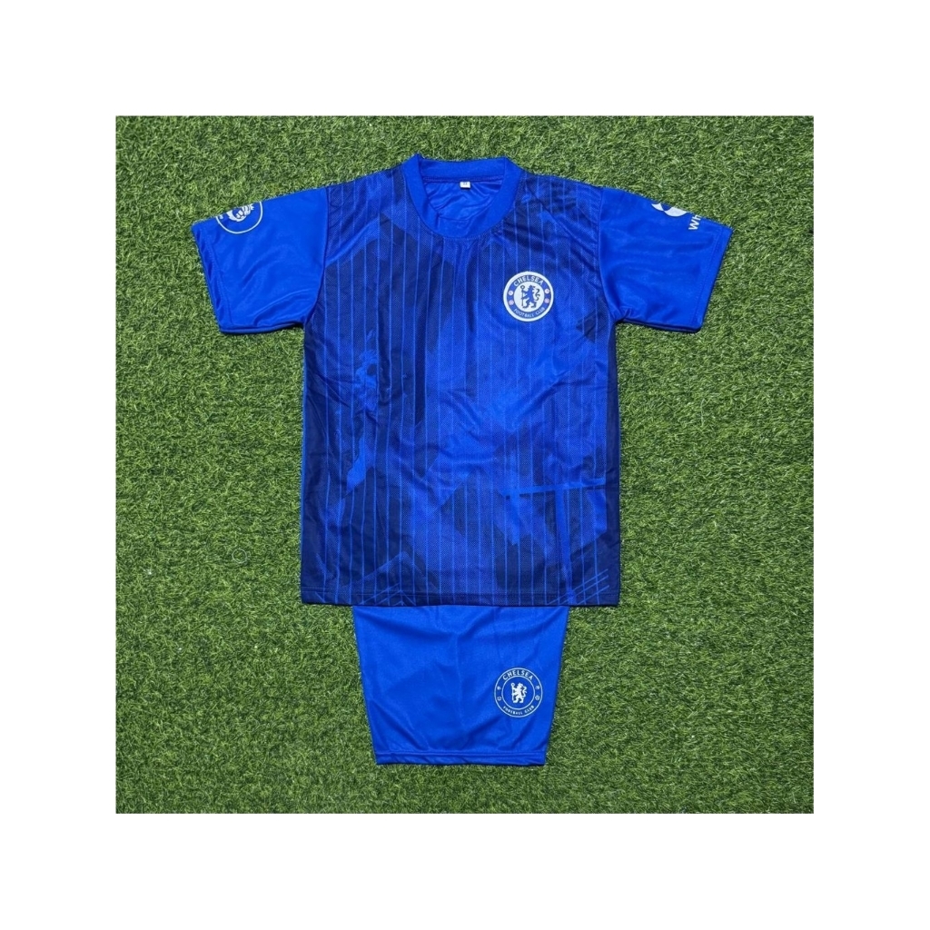 Baju bola Jersey anak setelan chelsea belakang Random nama pemain Chelsea, tersedia ukuran anak 0th 
