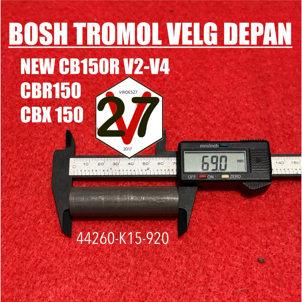 BOSH TROMOL VELG DEPAN CB150R V2-V4 CBX150 CBR150R 44260K1592
