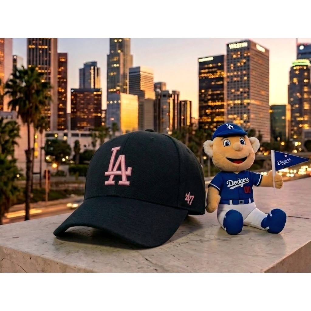 Topi Baseball LA Dodgers MLB '47 Original Second Warna Hitam
