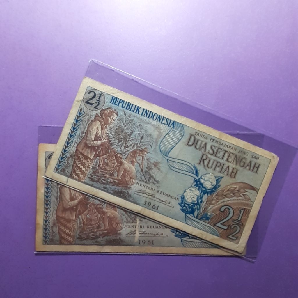 uang kuno 2.5 rupiah sandang pangan