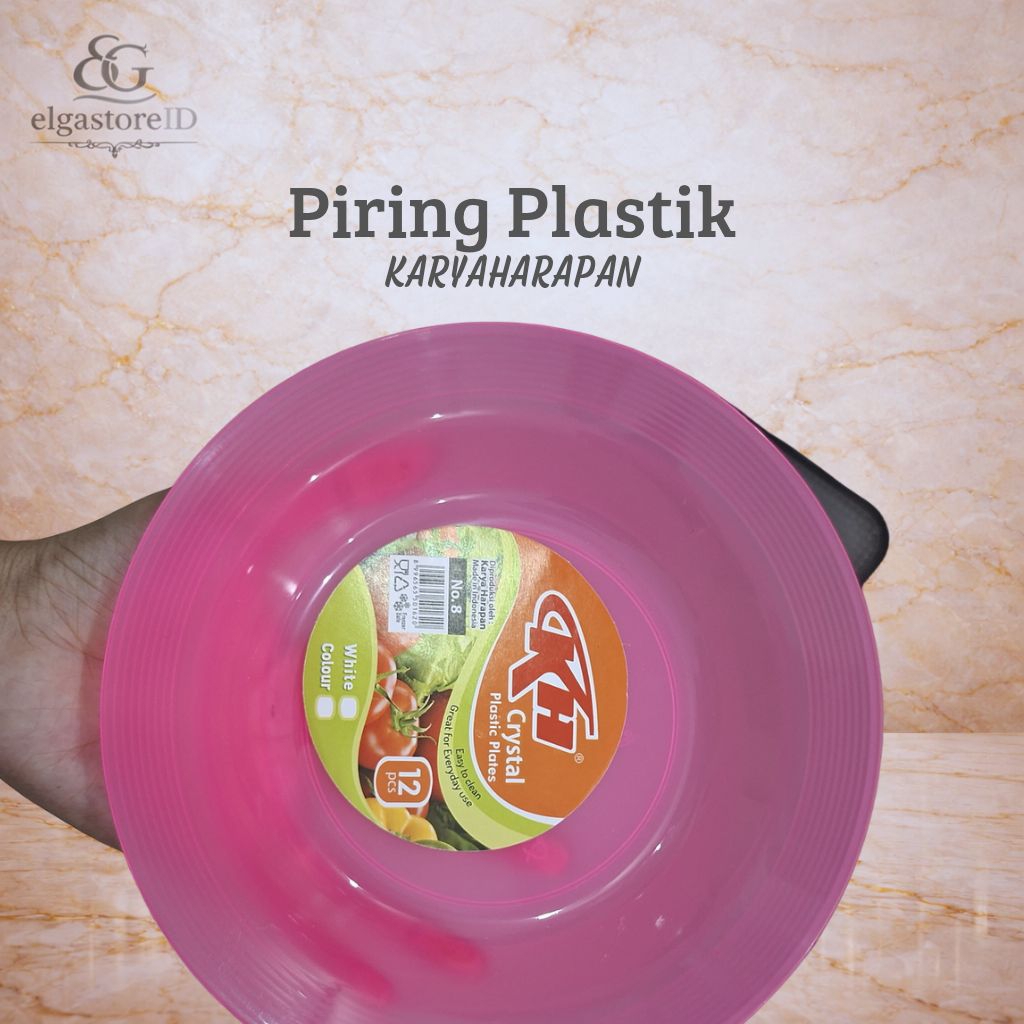 Piring Plastik 1 lusin ( 12 pcs )