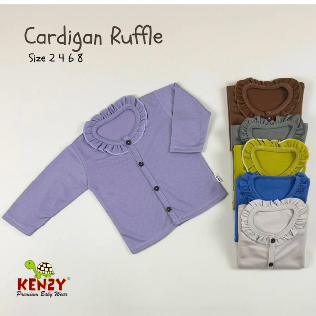 Cardigan Ruffle Anak Perempuan | Cardigan Anak | Baju Anak Perempuan | Kenzy Baby