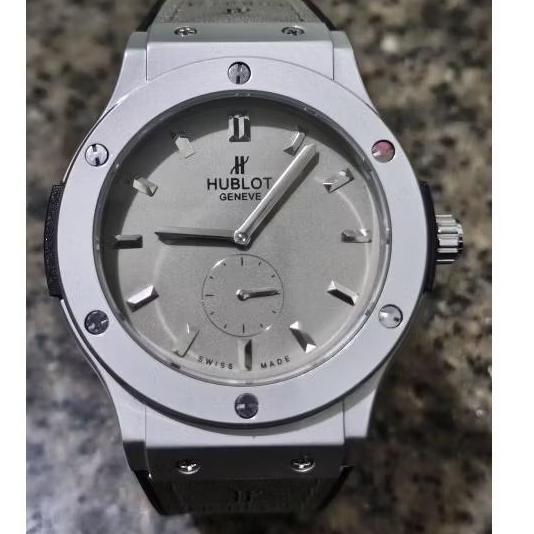 Jam Tangan Pria / Hublot Geneve / Vendome Collection / Silver Grey / Automatic / Mesin Otomatis / Ru
