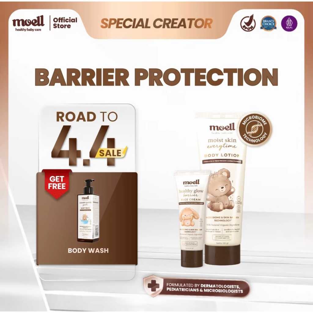 BUY 2 GET 3 Moell Protection delas | Moell Face Cream | Body Wash | Lotion | Hair Lotion | Set Sabun