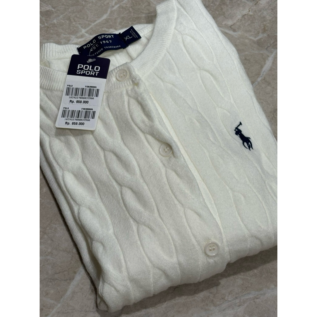 [ORIGINAL] POLO LADIES CARDIGAN - IVORY