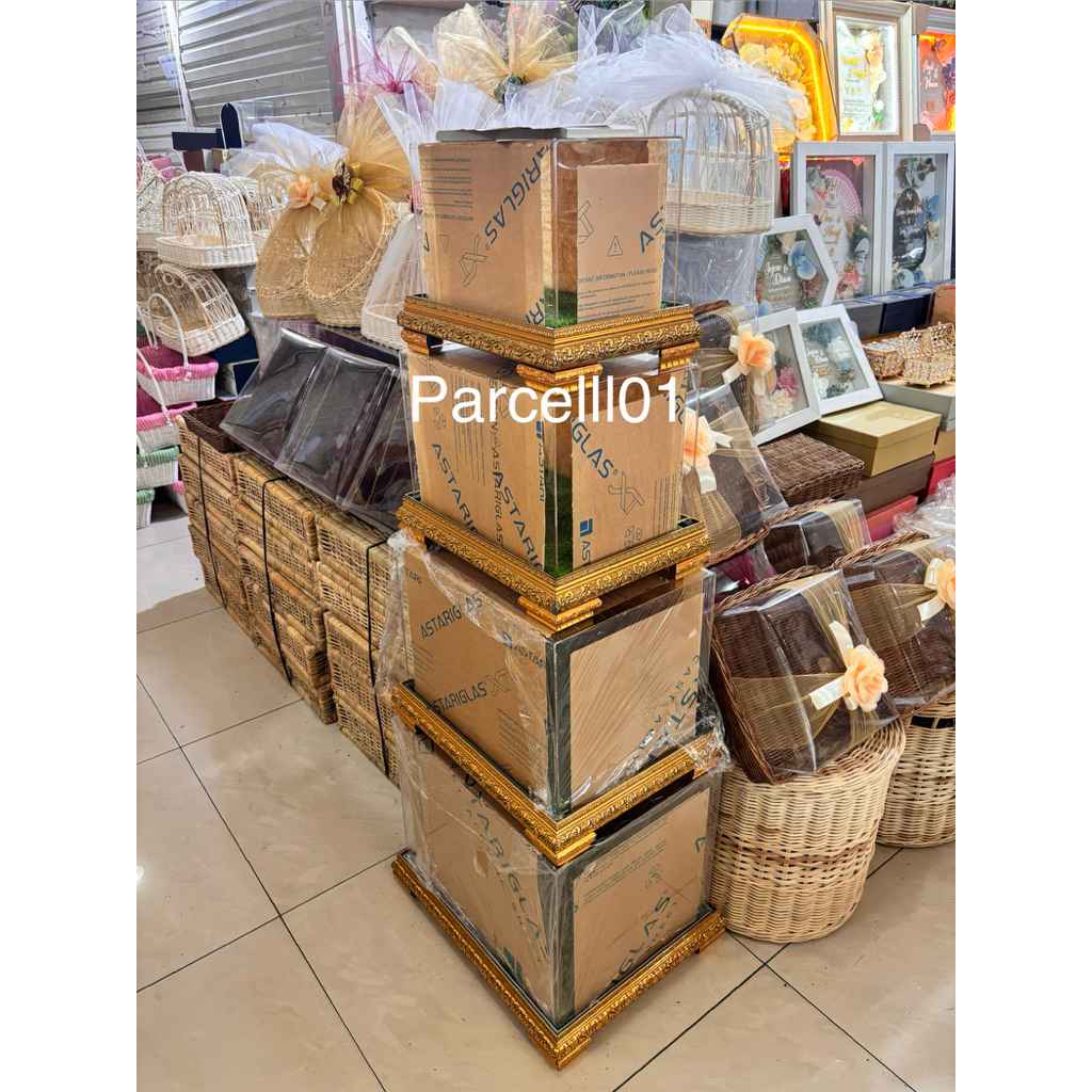KOTAK HANTARAN SERAH SERAHAN AKRILIK/PARCEL SERAH SERAHAN PERNIKAHAN TUTUP AKRILIK/KOTAK HANTARAN DE