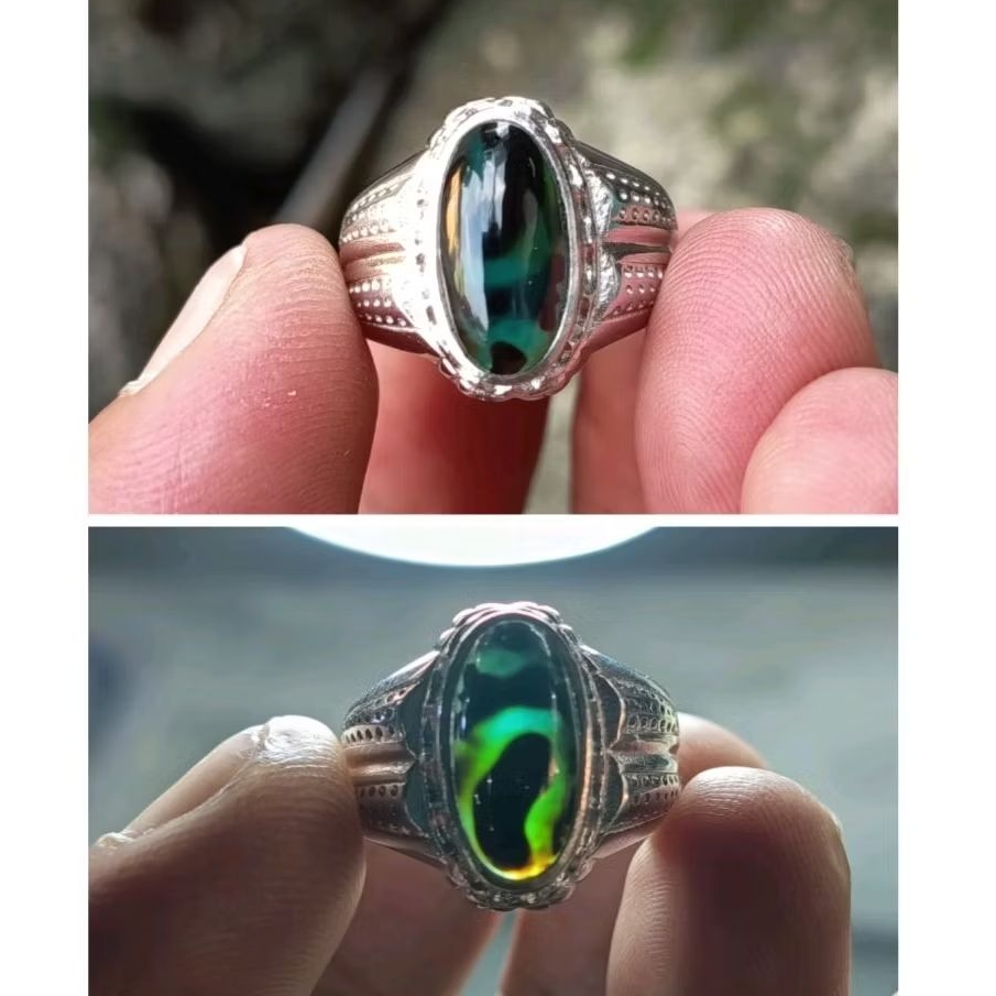 cincin pria/bacan doko coklat ijo botol original size 7