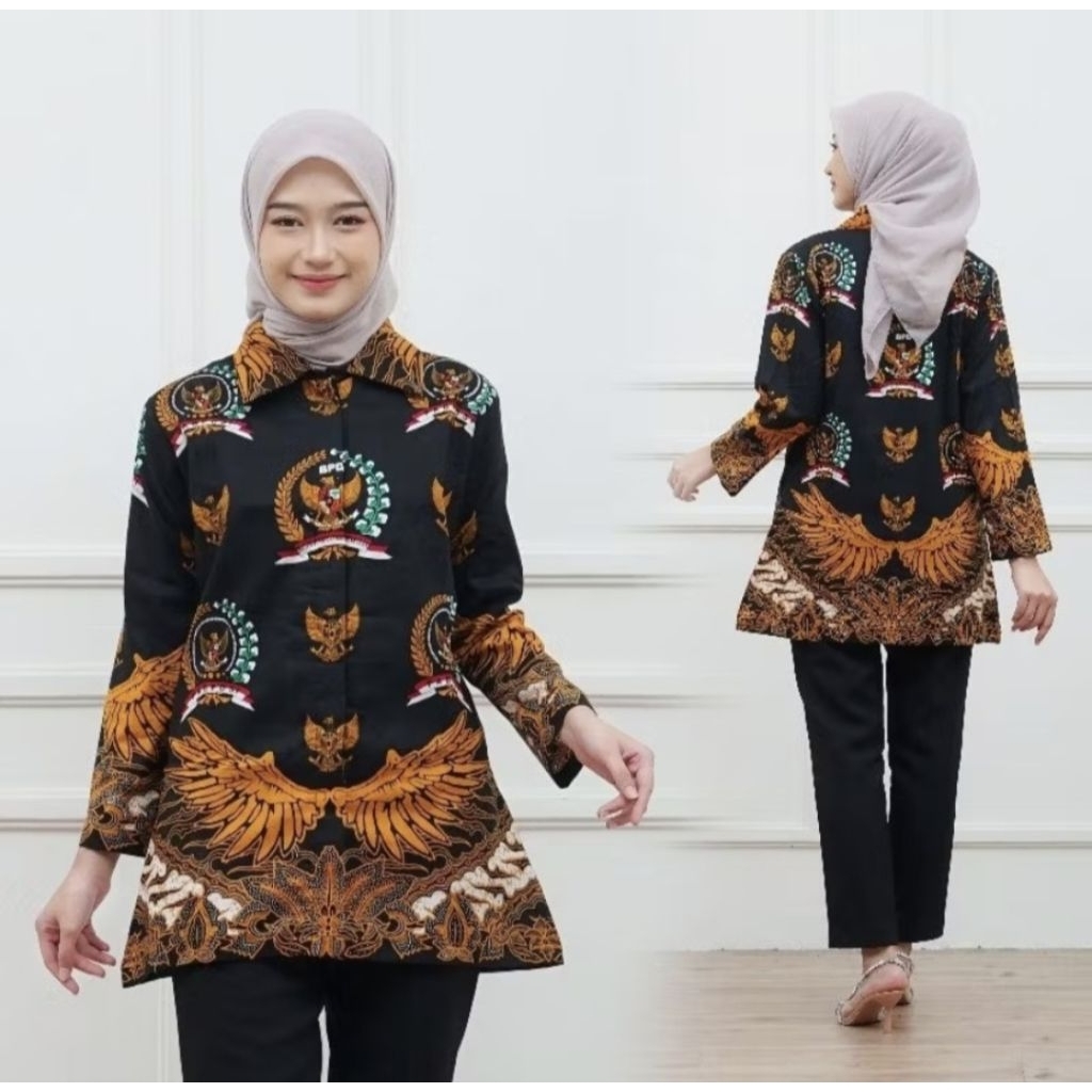 Batik seragam BPD wanita terbaru 2026 full furing Seragam batik BPD wanita batik BPD