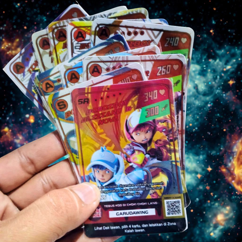 Boboiboy Monsta Galaxy Card Hologram Original (Harga 1pcs)