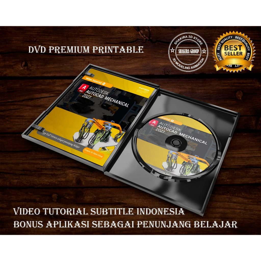 AutoCAD Mechanical 2027 plus Video Tutorial Mastering SUBTITLE BAHASA INDONESIA DVD