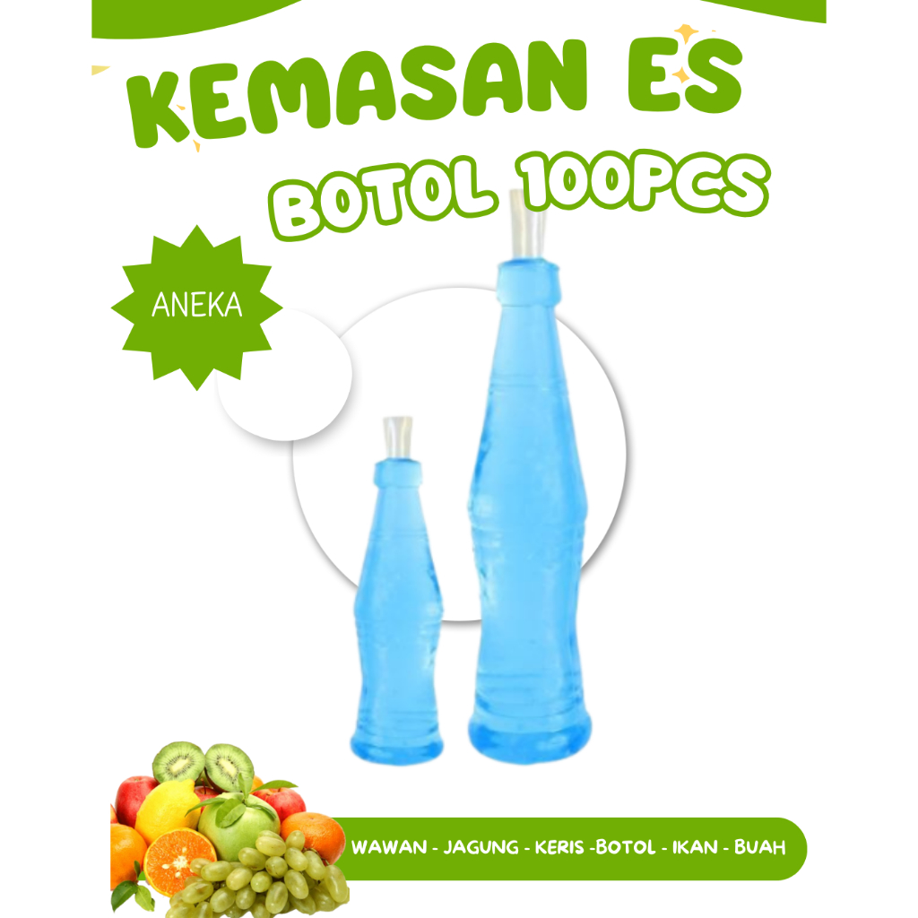 100 Pcs Kemasan Plastik Es Karakter Model Kiko Plastik Es Mambo Kekinian - Bungkus Es Krim Loli Lucu