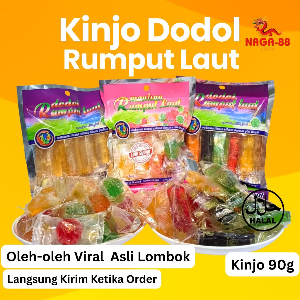 Kinjo Jelly Dodol Rumput Laut Khas Lombok Oleh Oleh Lombok Phoenix Food 90g Asli
