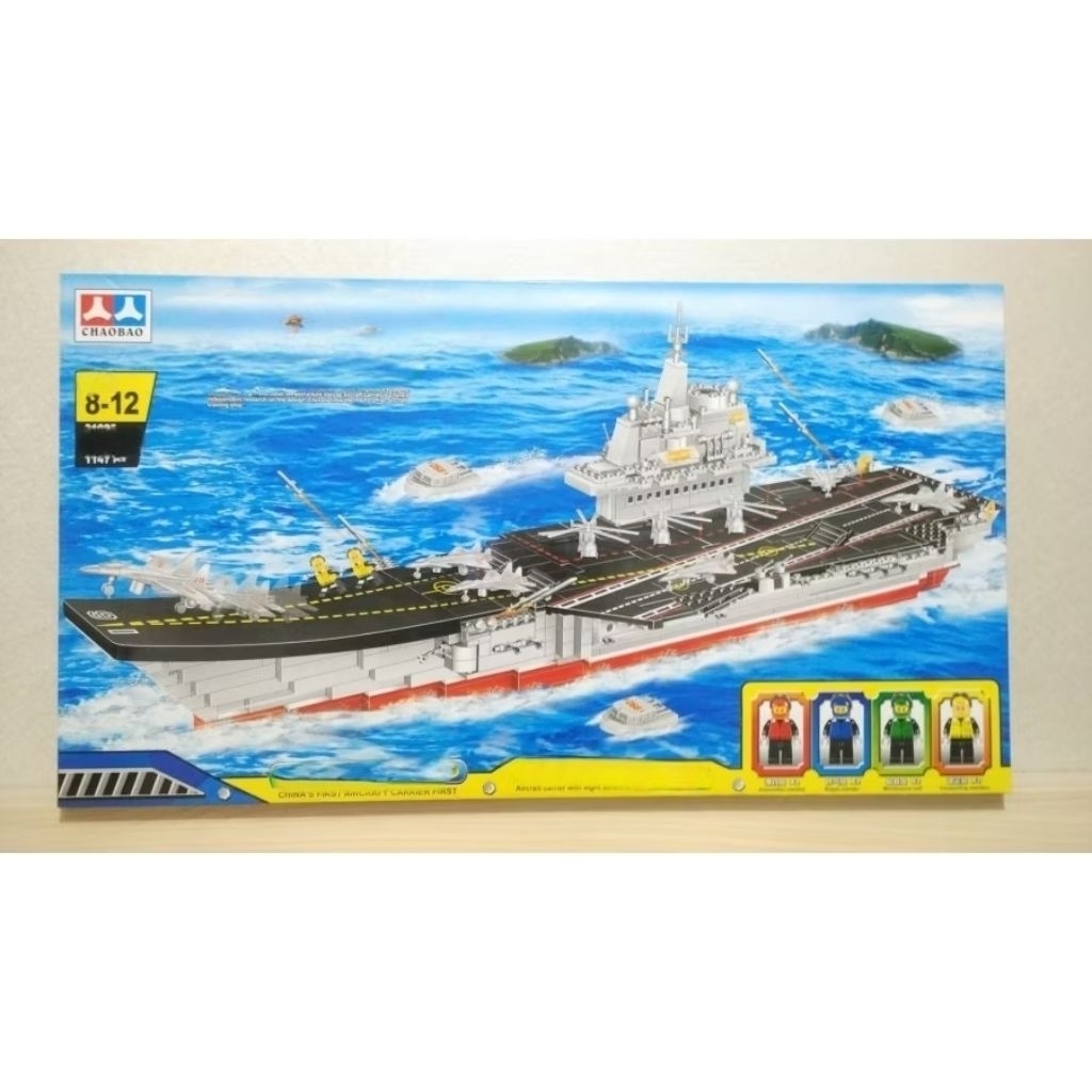 Brick Chaobao 31096 Liao Ning Aircraft Carrier Kapal Induk Besar 1147 pcs