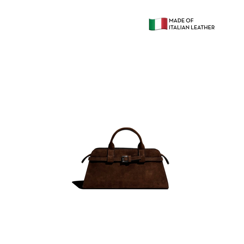 ROUNN + Alegeor Georgie Mini Model Tas Handbag Unisex Selempang Kulit Sapi Asli