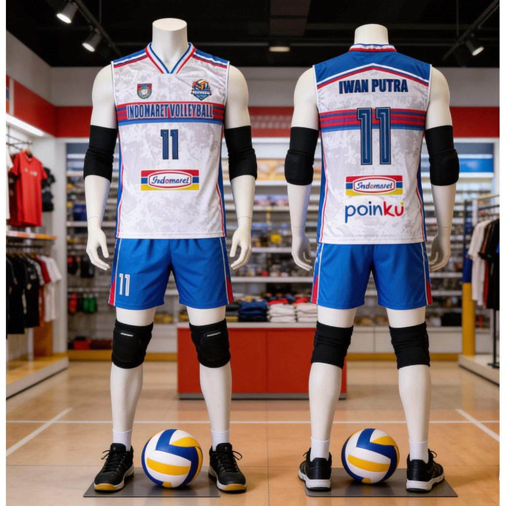 JERSEY VOLI SINGLET INDOMARET PUTIH