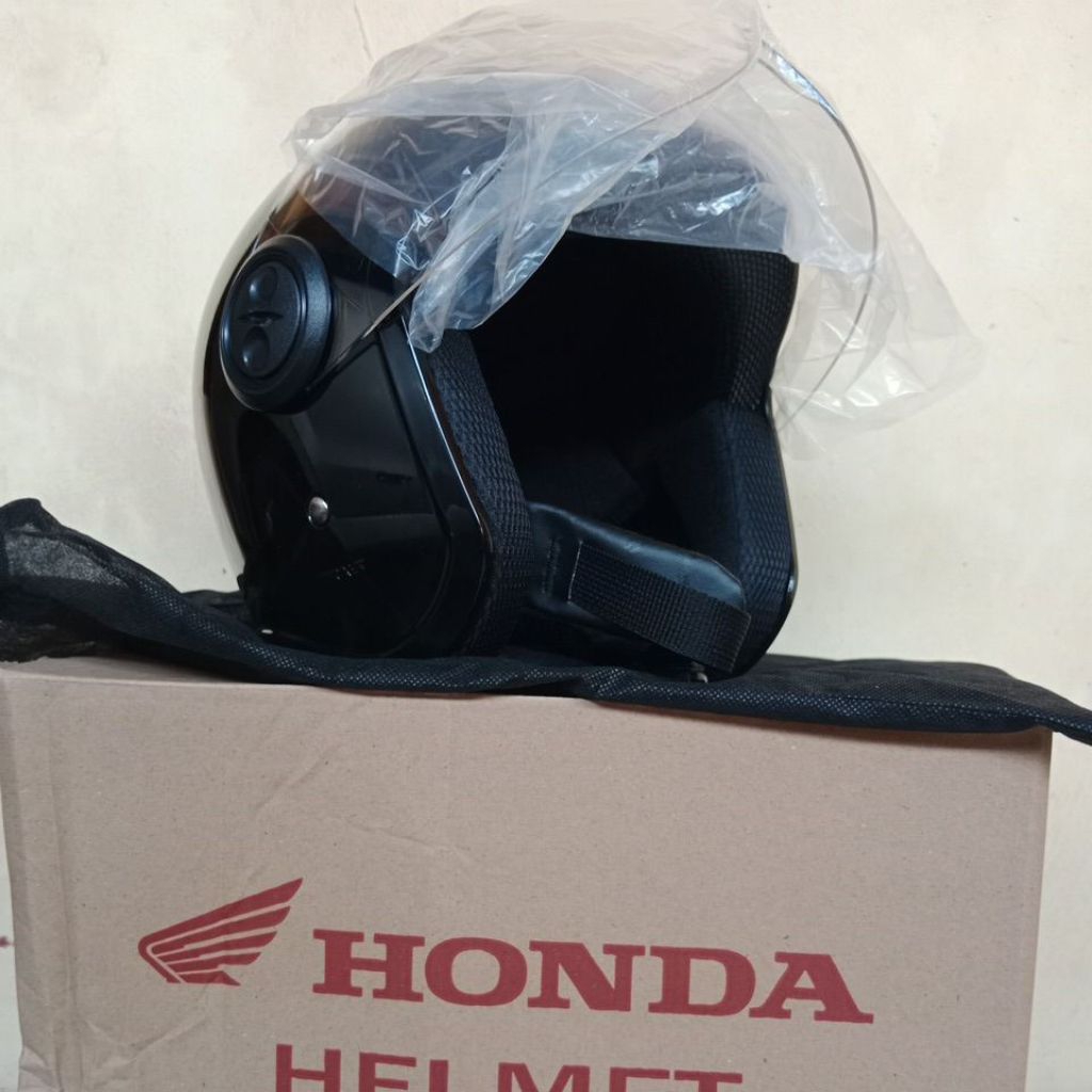 BESTPROMO HELM SCOOPY HITAM ORIGINAL AHM HONDA
