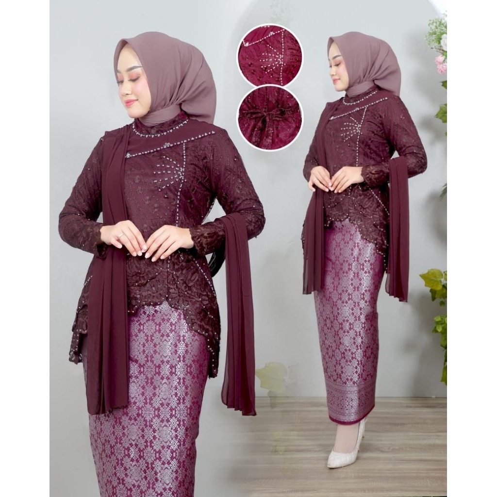 Kebaya Rosella Denaza//Kebaya Selendang Kekinian//Kebaya wisuda terbaru//Kebaya Model terbaru