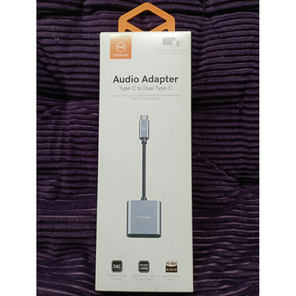 MCDODO AUDIO ADAPTER TYPE C TO DUAL TYPE C
