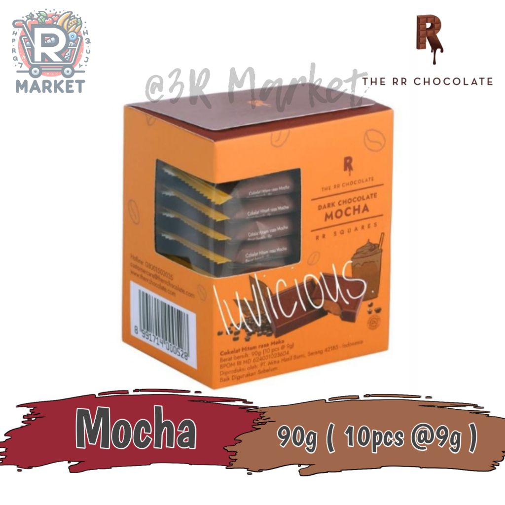The RR Chocolate RR Squares Dark Chocolate Mocha