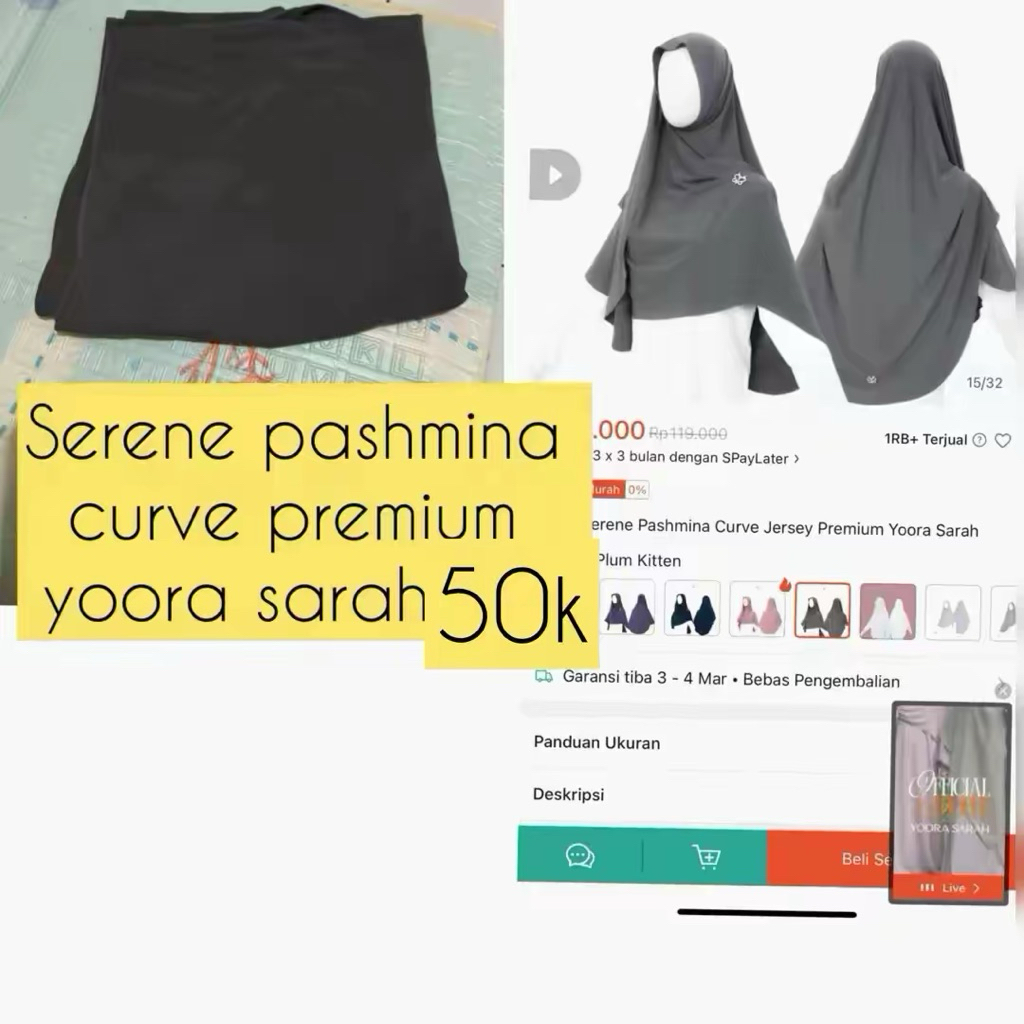 Serene Pashmina yoora Sarah dark grey