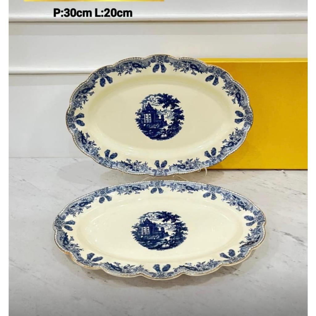 piring saji keramik windsor 1 set isi 2