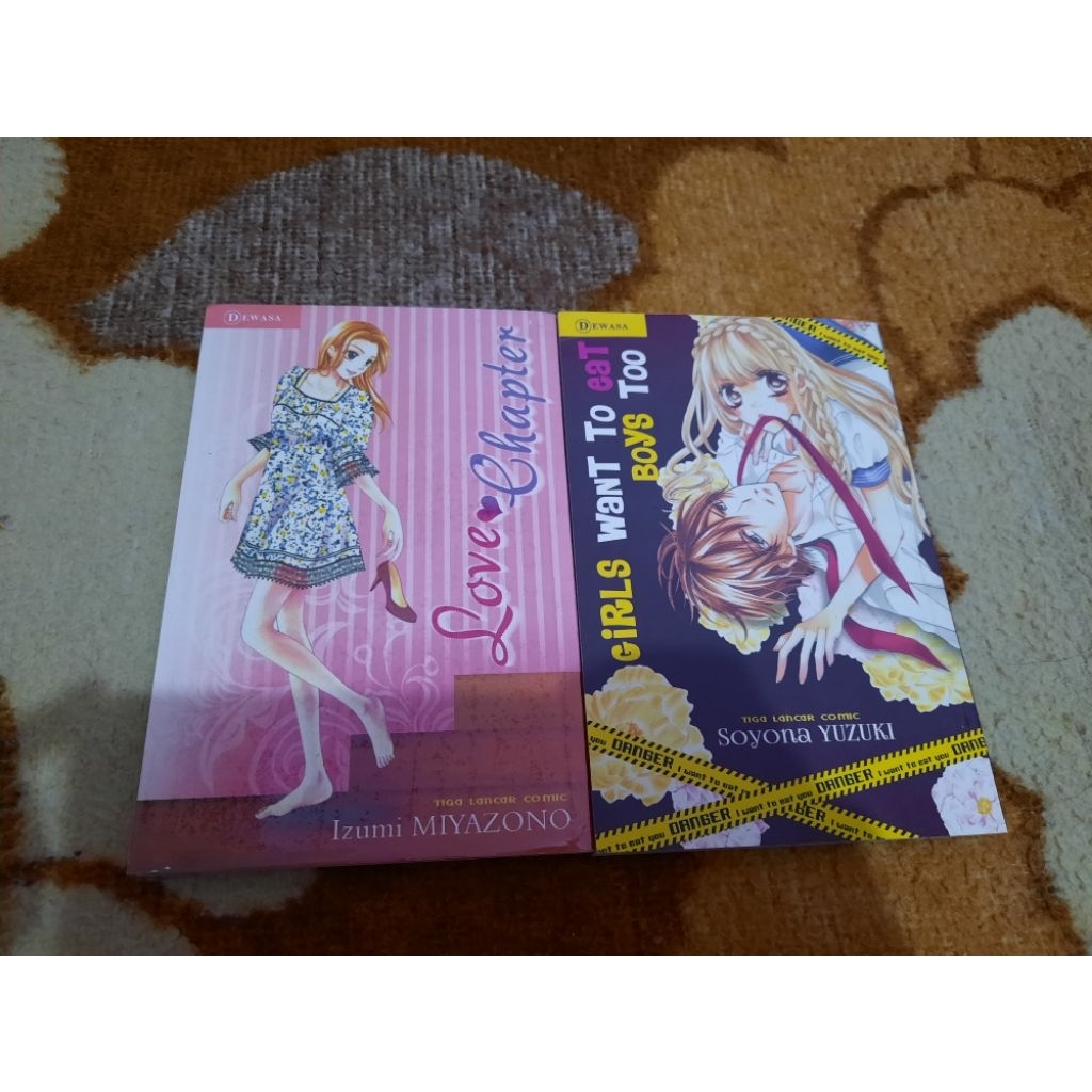 Komik Love Chapter (Izumi Miyazono) dan Girls want to eat boys too (Soyona Yuzuki) set