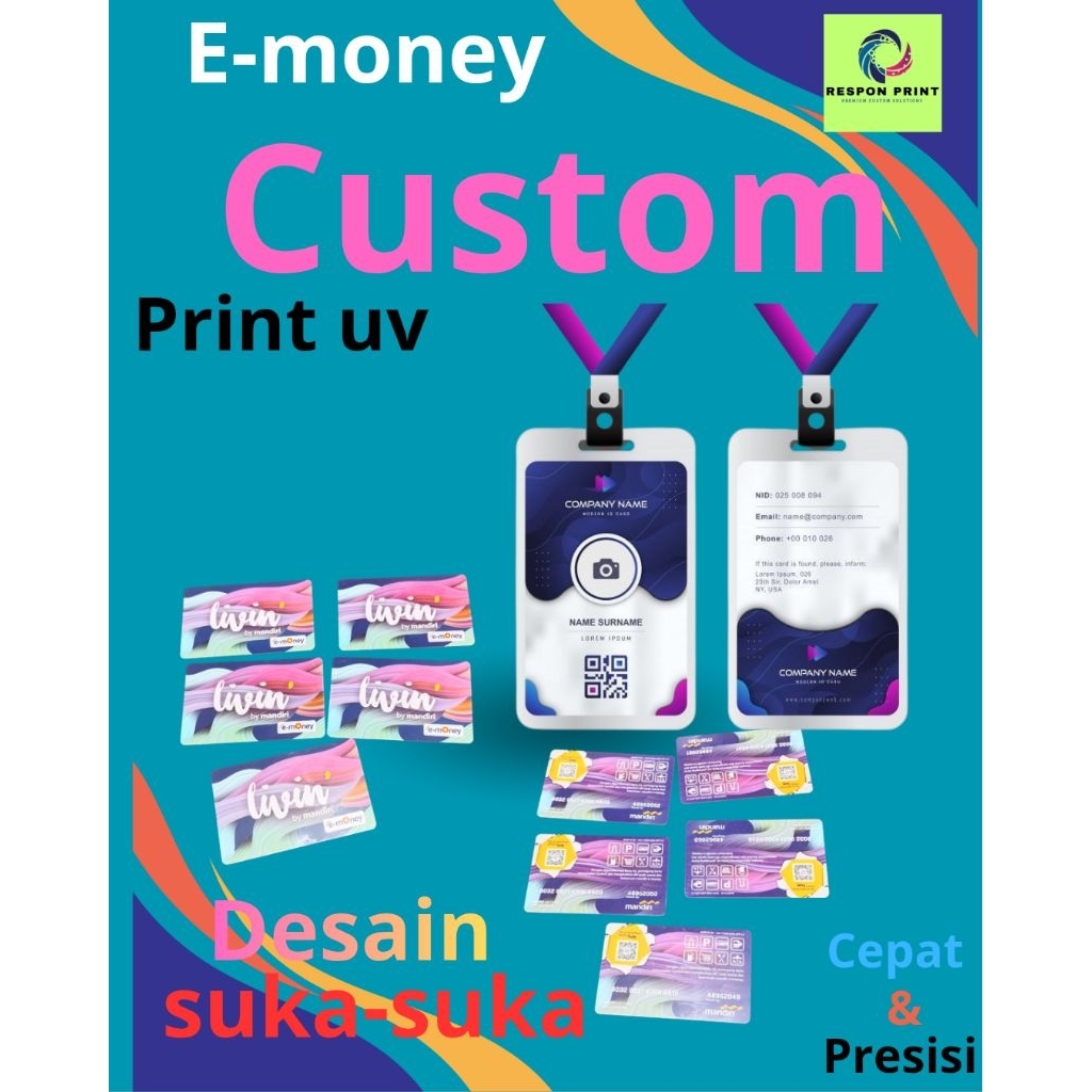 e-money custom/e-money custom print uv/e-money card custom print uv