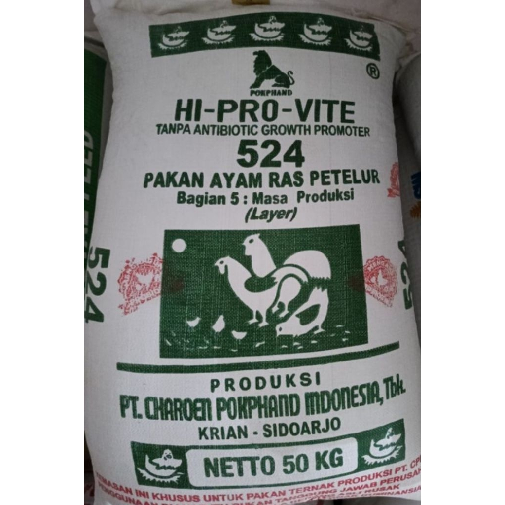 Pakan ayam petelur probiotik HI-PRO-VITE 524AX