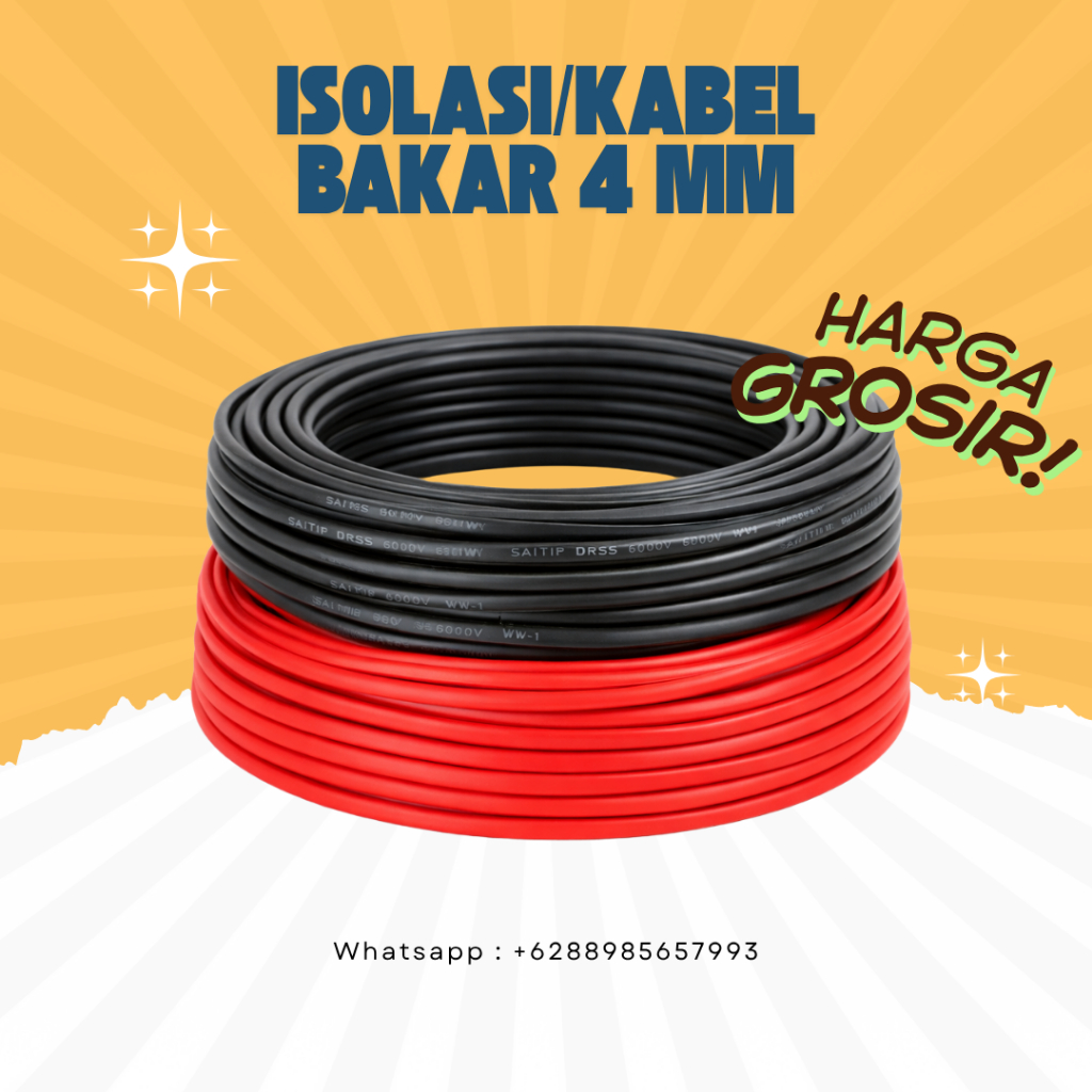 Isolasi Bakar 4mm Heat Shrink Tube Pelindung Kabel